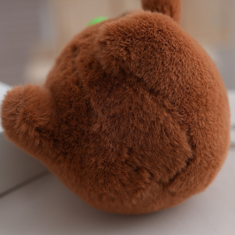 Bubble-Blowing, Shaking, Screaming Capybara Plush Keychain for Women, Cute Capybara Catcher Doll, School Bag Pendant