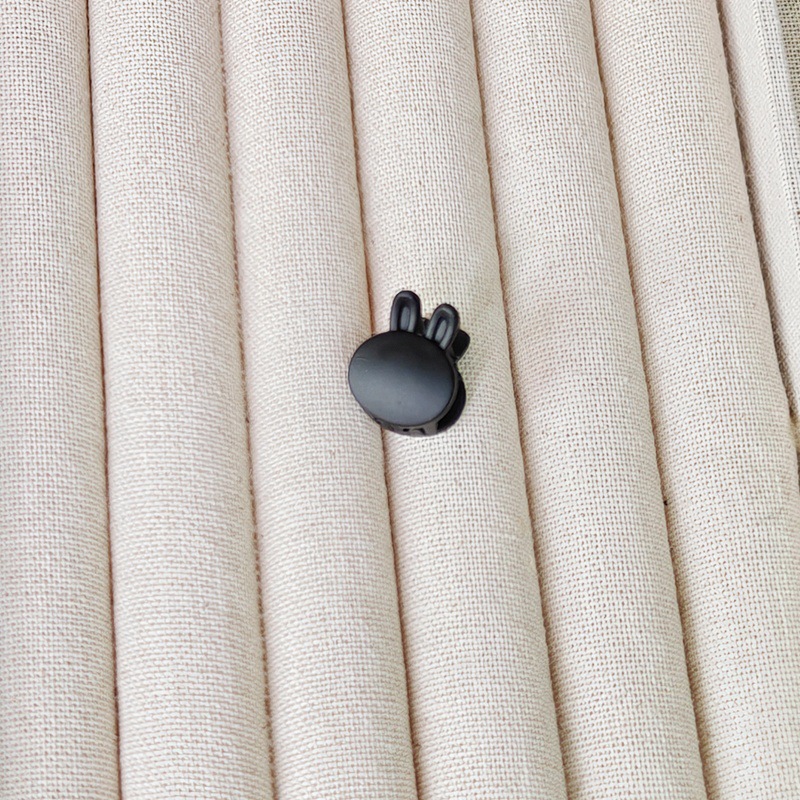 1.5cm matte black bunny mini gripper