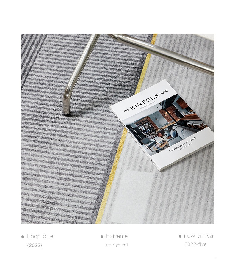 Gym Spinning Silent Shock-Absorbing Anti-Slip Mat Home Simple Bedroom Bedside Blanket Washable Balcony Bay Window Mat