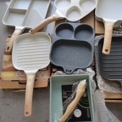 日式麦饭石三合一鸡蛋早餐汉堡平底不粘锅神器牛排家用煎锅平底锅