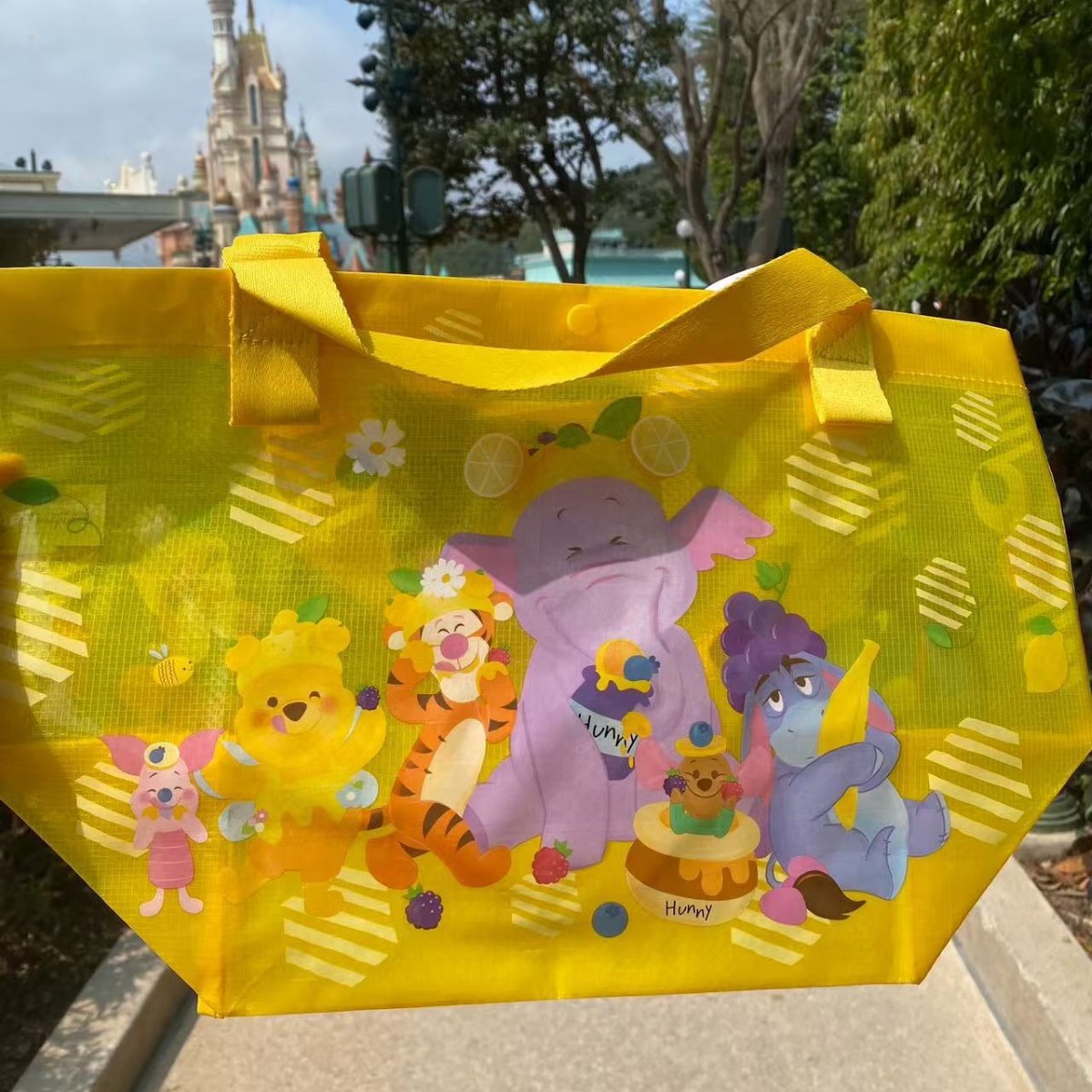 Cute Poop-Poop Waterproof Handbag Suitable for Inner Pooh Shopping Bag Protective Case Large Capacity Storage Eco Bag