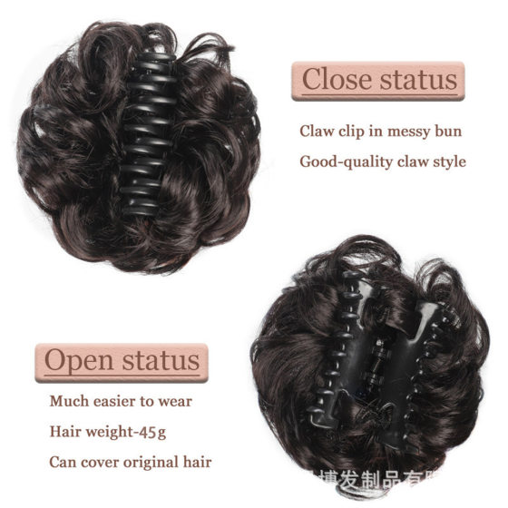 Europe and the United States cross-border wholesale messy grab hairband hair package fluffy balls hair band hair clip style bud bun