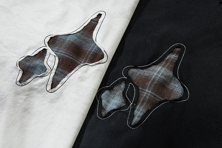 T-shirt ample à col rond pour homme avec motif délavé et ancien_voghion.com