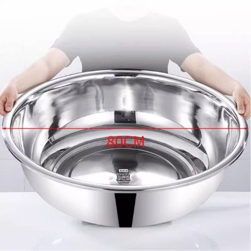 極厚304ステンレス製大型洗面器、野菜洗いと洗面器、大人用ベビーバスと洗濯洗面器|undefined