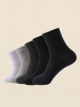 L 44178 Pure Color Men's Mid Calf Sport Socks ��ɫ���˶���