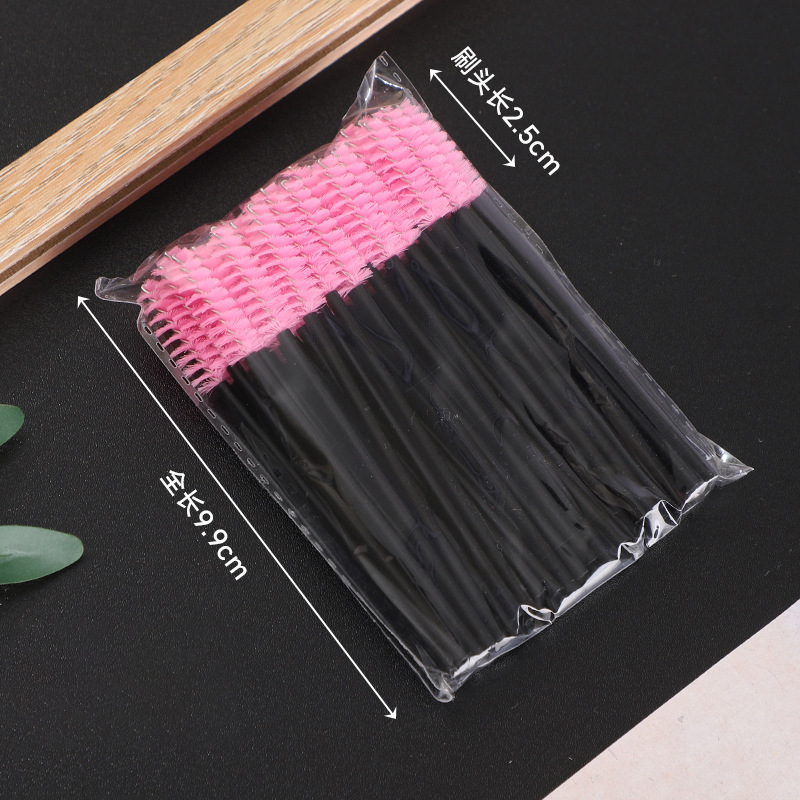 Fábrica directa cepillo de pestañas desechable barra de núcleo negro cepillo de cejas cepillo espiral injerto herramientas de maquillaje de pestañas