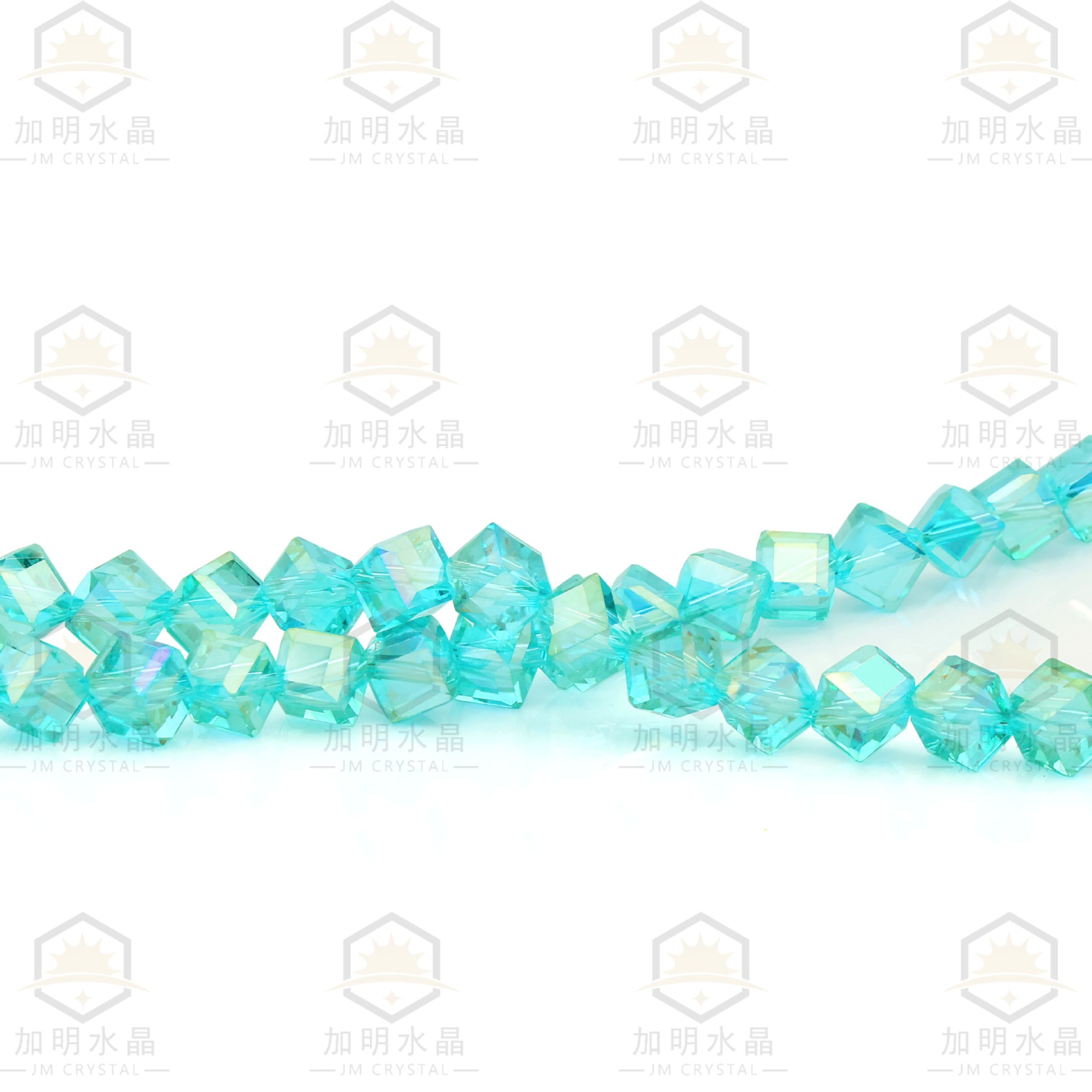 2/4/6/8mm K9高級キラキラ輝く斜角正方形クリスタルガラスビーズ半製品アクセサリー部品