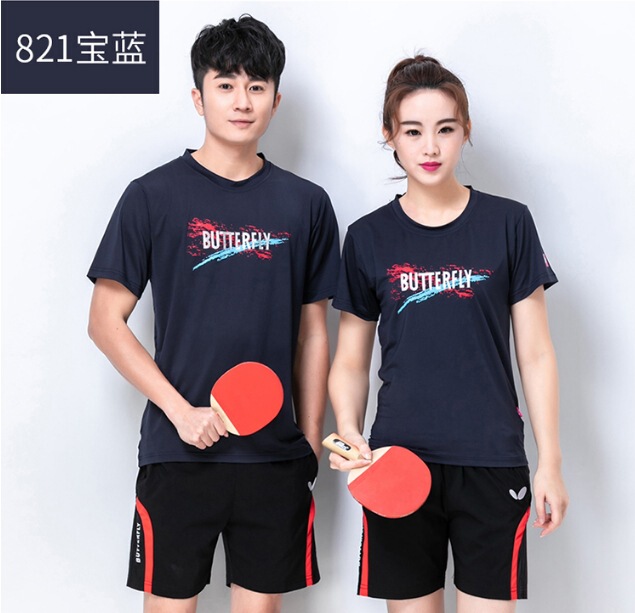 Butterfly Table Tennis Suit for Men and Women, Quick-drying Breathable Round Neck Short-sleeved Shorts, Competition Sportswear, Jersey Butterfly Table Tennis Suit for Men and Women, Quick-drying Breathable Round Neck Short-sleeved Shorts, Competition Sportswear, Jersey