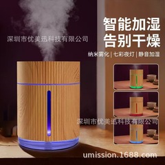 跨境爆款小型双喷加湿器家用办公室桌面卧室宿舍小夜灯喷雾增湿器