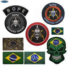 Haike BOPE Brazilian special embroidery cloth Velcro armband IR laser cutting tactical morale badge