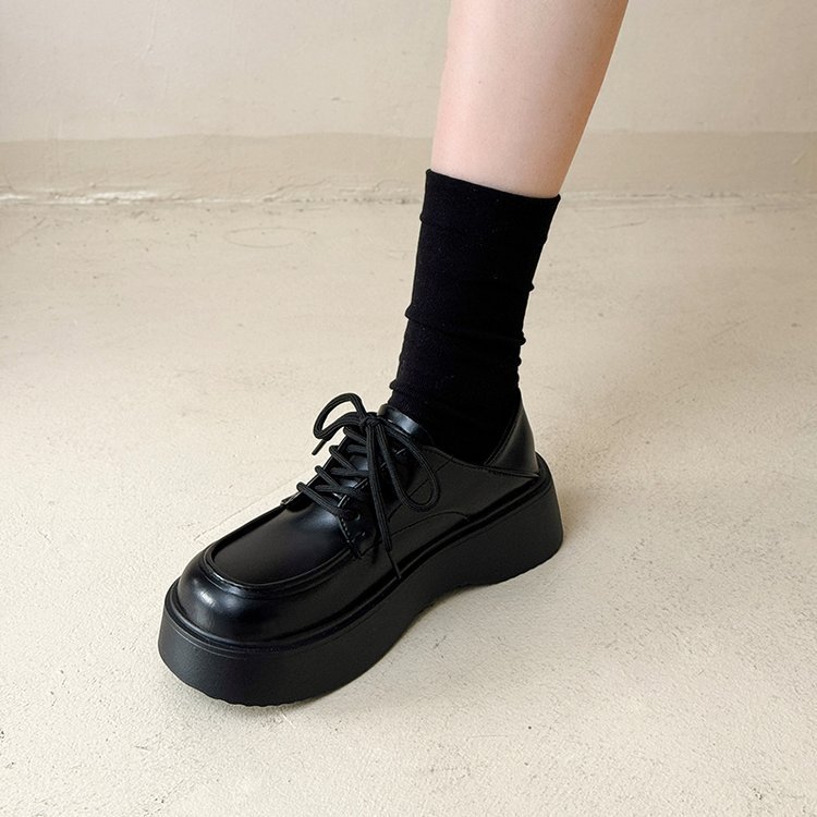 Insulated black Japanese universal retro Mary Jane shoes platform…
