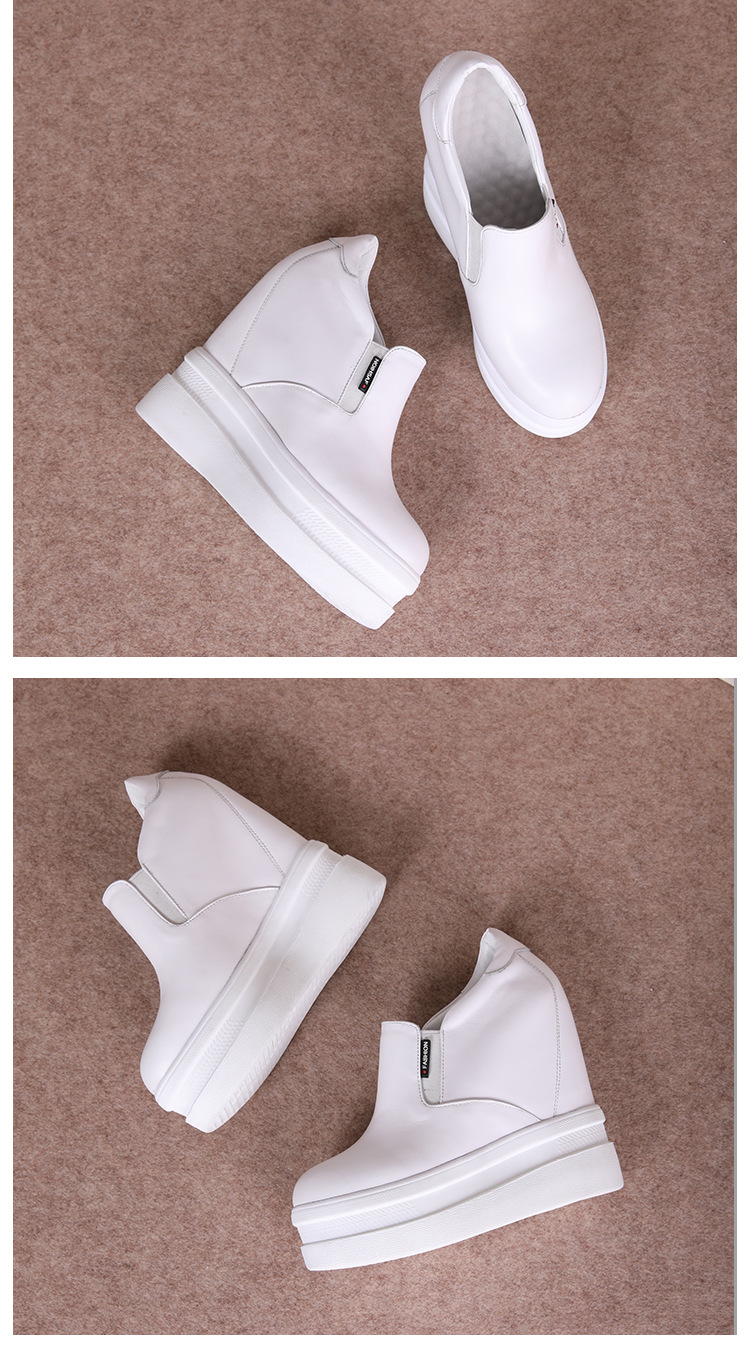 Giày sneaker nữ đế chunky tăng chiều cao 14 cm phong cách thể thao — màu đen chi tiết 8