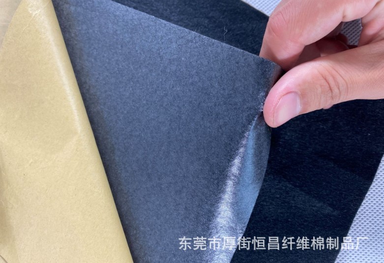 阻燃黑色碳纤维贴面预氧丝阻燃布防火毡广泛应用自带背胶一撕即贴