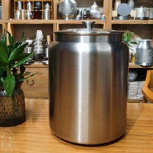 超大纯锡茶饼罐普洱茶盒储存茶叶罐分茶盒锡罐密封罐茶具套组加厚