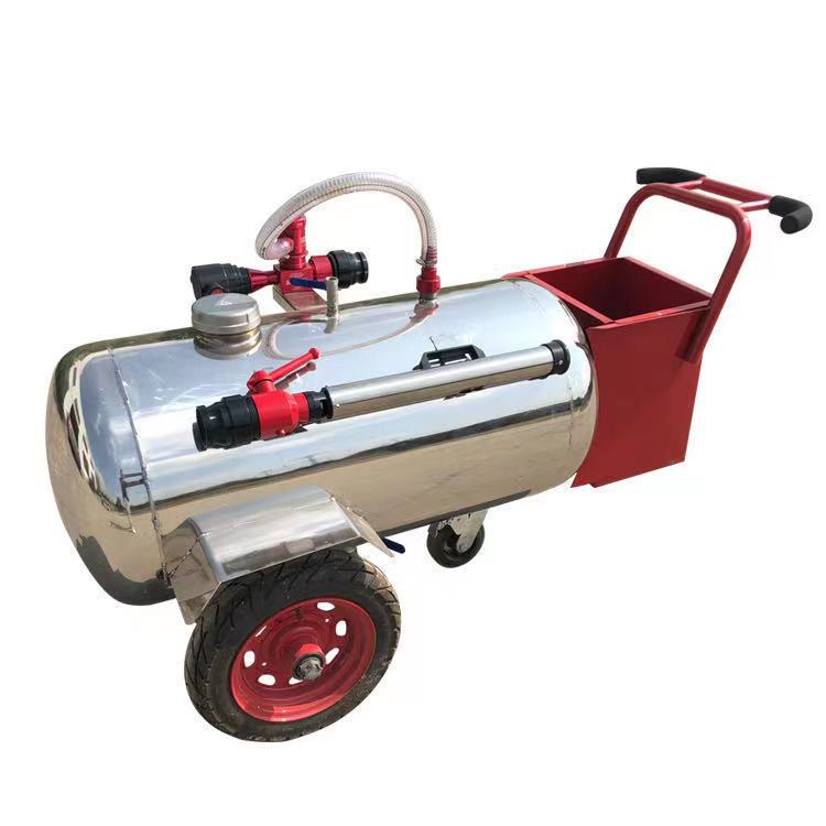 不锈钢半固定式泡沫灭火装置 移动式泡沫灭火装置 不锈钢泡沫推车