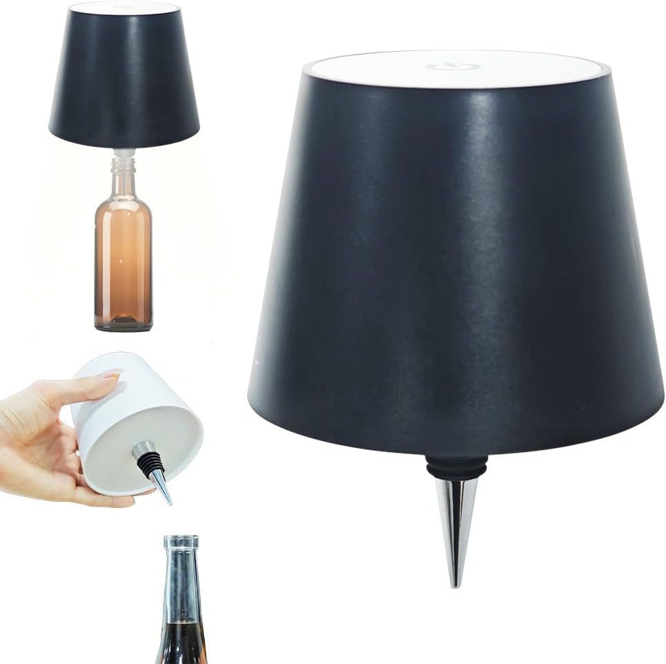 Lámpara de botella de vino enchufable transfronteriza Lámpara de vino RGB Restaurante Bar Atmósfera de carga táctil incorporada Lámpara de mesa de pie alto