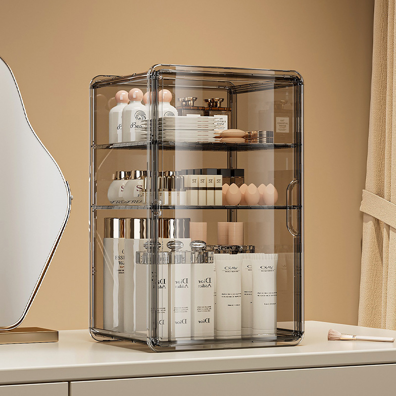 Dust-Proof Cosmetics Storage Box Acrylic Desktop Transparent Dressing Table Skin Care Product Storage Rack Large Capacity Storage Box Dust-Proof Cosmetics Storage Box Acrylic Desktop Transparent Dressing Table Skin Care Product Storage Rack Large Capacity Storage Box