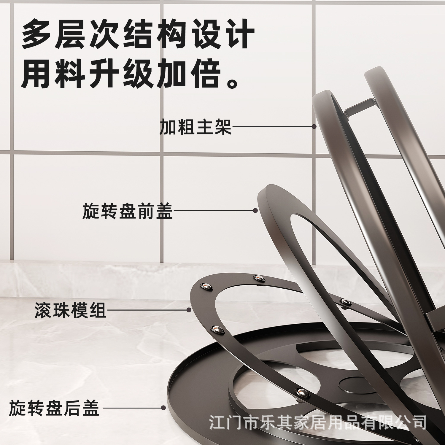 bandeja de drenaje de doble capa para el escritorio doméstico para colocar taza de calor en el marco de la taza de agua de la herradura de agua