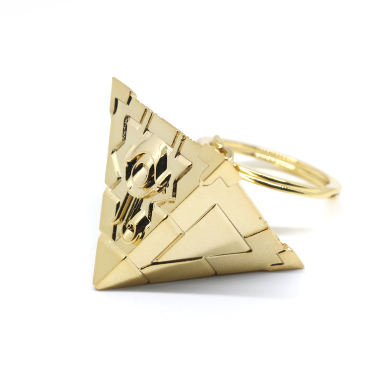 Bag Accessories Classic Animation Peripheral Yu-Gi-Oh Pyramid Metal Keychain Necklace Pendant Trinkets