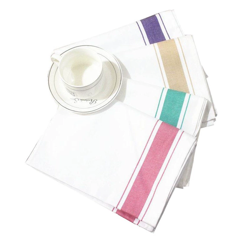 Утолщенный Чистый хлопок Пряжа-покрашенная Протрите ткань чашки чистого хлопка салфетка рот ткань чашки ткань для гостиницы и ресторана