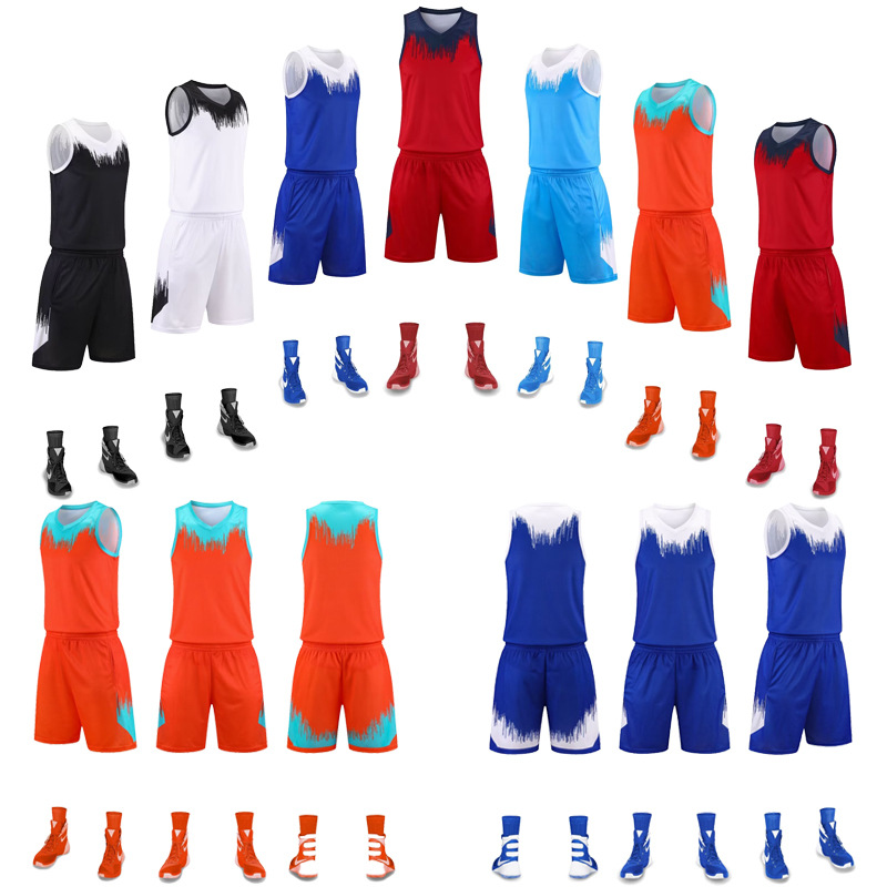 New Basketball clothes men's and women's jersey competition printed primary and secondary school students practical Sports children's vest training clothes suit