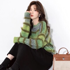 渐变色流苏设计感慵懒毛衣女秋冬季新款温柔甜美减龄显瘦上衣