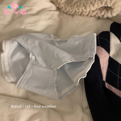 Soft cotton paste women's pure cotton underwear women's cotton crotch mid-waist summer style girls' seamless underwear women's wholesale