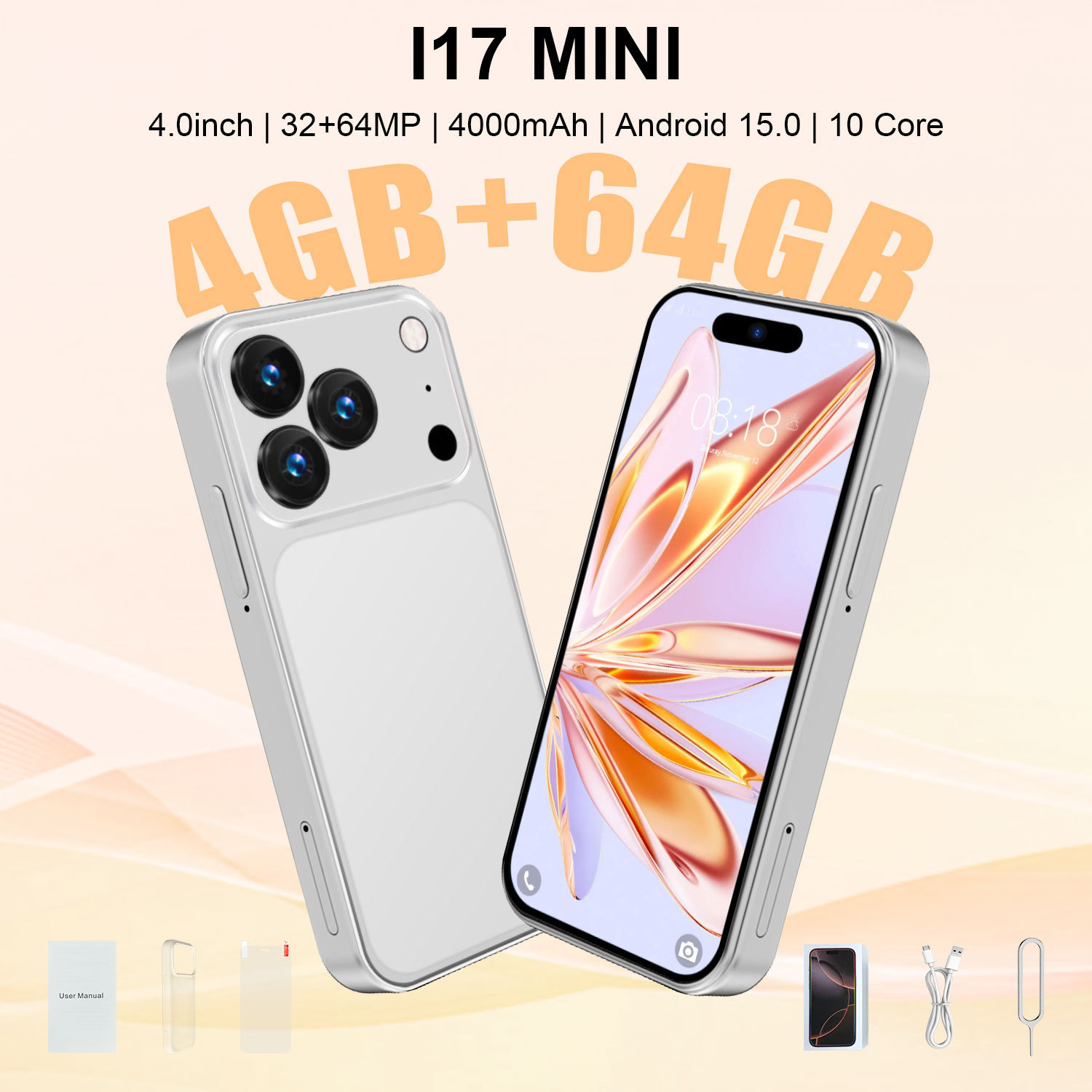 (Cross-border trading), smart small mobile phone, intel core i17, 64G, Android, Amazon