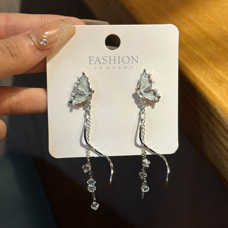 2024. aasta uus liblikatega tutt naistele, kerge luksus, nišikujundus, tipptasemel mitmekülgne, superhaldjas ja kõrvarõngad_voghion.com