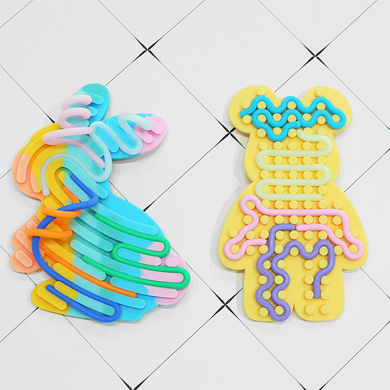 Creativo silicona transfronteriza inducción actividad tablero de descompresión juguete infantil rompecabezas juguetes de descompresión silicona tablero de actividad sensorial