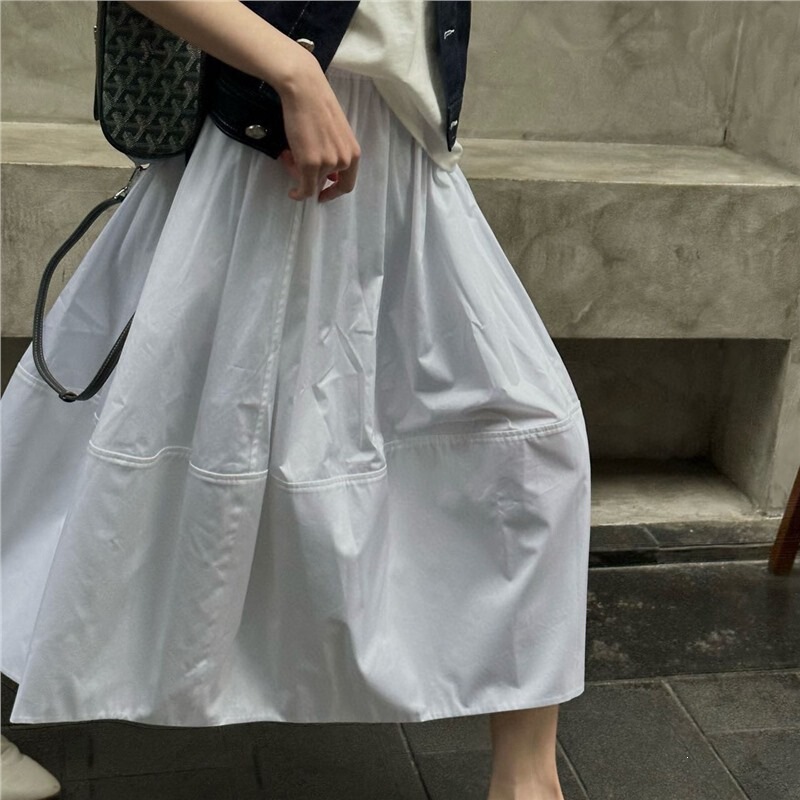 Xiaoxia! 120-Count Double-Strand High-Density Poplin Cotton, a Very Stylish Niche Minimalist Floral Bud Skirt Xiaoxia! 120-Count Double-Strand High-Density Poplin Cotton, a Very Stylish Niche Minimalist Floral Bud Skirt