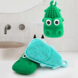 亚马逊硅胶洗澡刷清洁毛孔按摩刷沐浴刷洗鼻子洗头发儿童洗头软刷