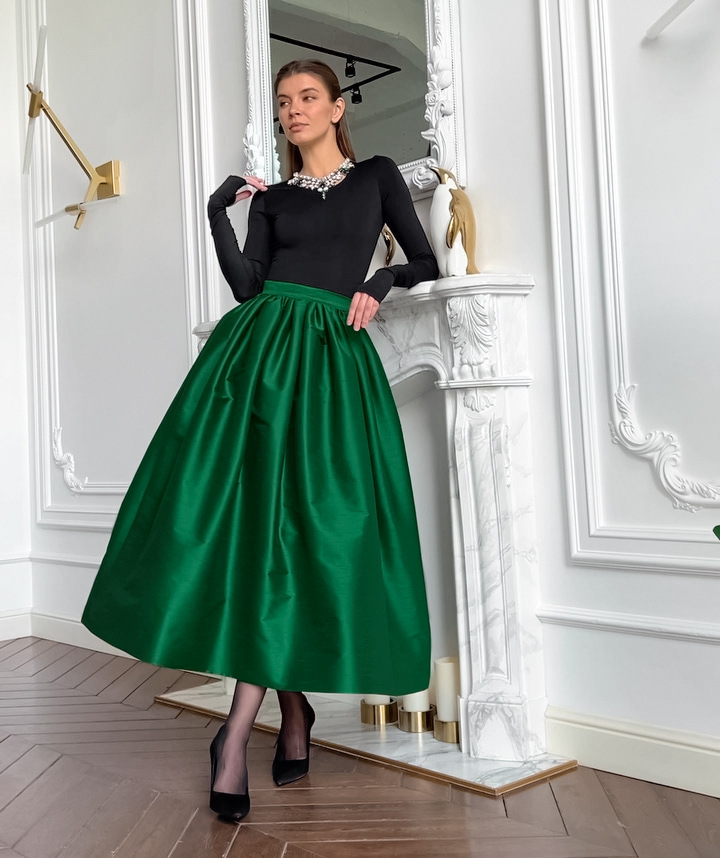 Naiste kleit ühevärviline vabaaja õhuke seelik_voghion.com