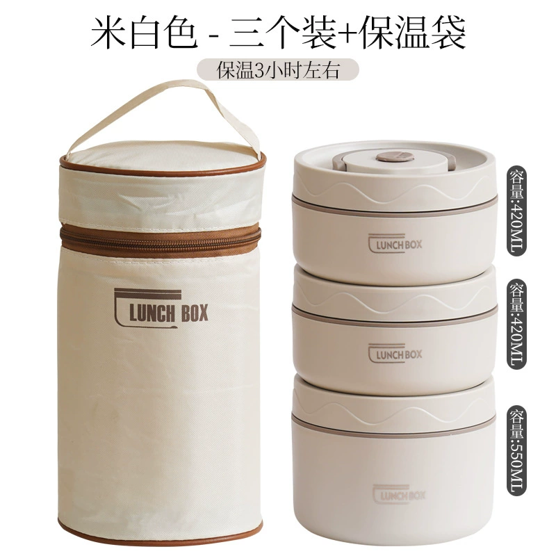 Ручной термос-ланч-бокс (Thermos), двойной слой, нержавеющая сталь AISI 304, варианты 420/550 мл