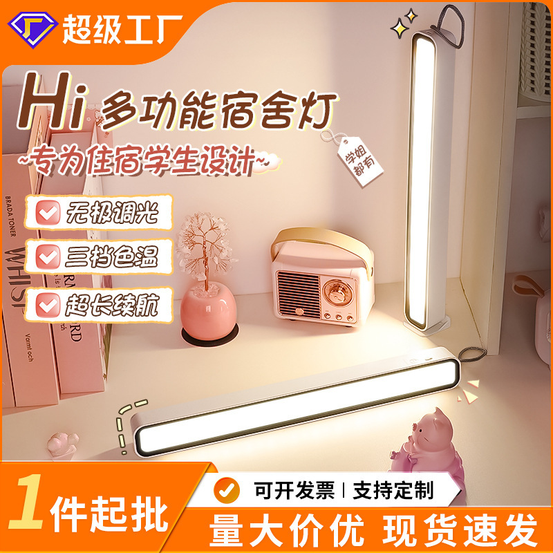 Led Desk Lamp for Eye Protection, Special Magnetic Ceiling-Mounted Desk Reading Lamp, Cool Lamp for College Students Dormitory Dormitory Lamp