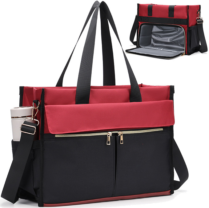 Amazon Women's Lunch Bag, Leak-Proof Insulated Lunch Box with Shoulder Strap, Cross-Border Waterproof Women's Handbag