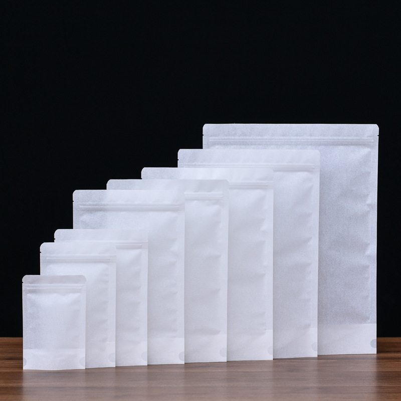 Tea 250g plus 500g tissue paper self-sealing bag gift bag plastic bag sealed storage sub-packaging bag
