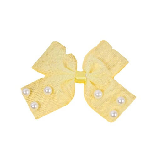 Korean-style exquisite bow accessories children's hair accessories shoes bags clothing accessories pearl mesh wholesale handmade