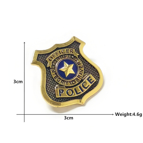 AliExpress Wish hot-selling anime movie Zootopia rabbit Judy police badge brooch pin