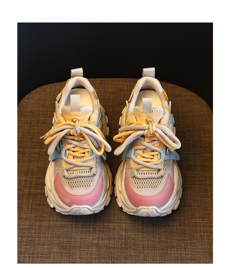 Giày sneaker nữ chunky đế dày tăng chiều cao, lưới thoáng khí, đa năng — màu sắc chi tiết 19