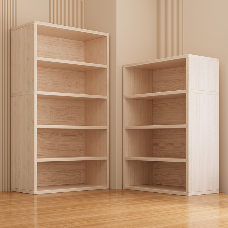 Estante de libros pequeño estante de almacenamiento multicapa de piso armario pequeño armario contra la pared de madera sólida gabinete bajo
