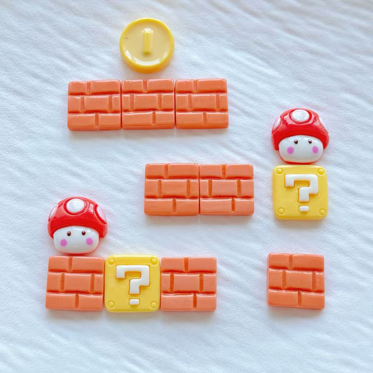 Juegos clásicos de la infancia serie de dibujos animados DIY accesorios de resina agujero zapatos pinzas de pelo caja de teléfono celular joyas parches