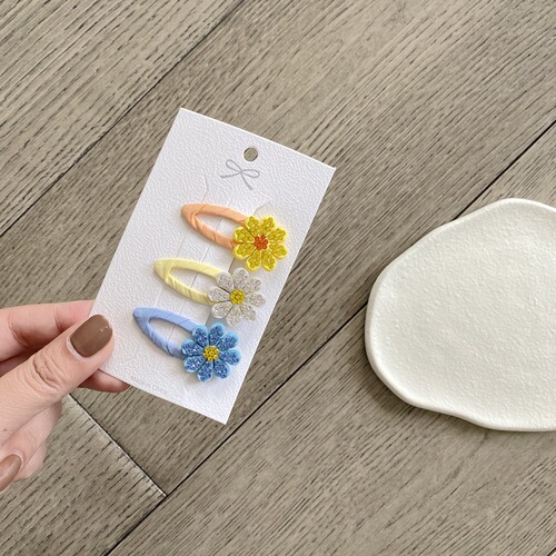 LING+ Korean style new children's hair clip with diamond flower BB clip small children's flower set baby bangs clip