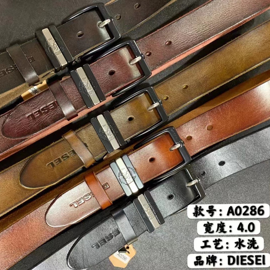 工厂直批男头层牛皮腰带植鞣皮4.0CM进口意大利牛皮Men‘ s Belts