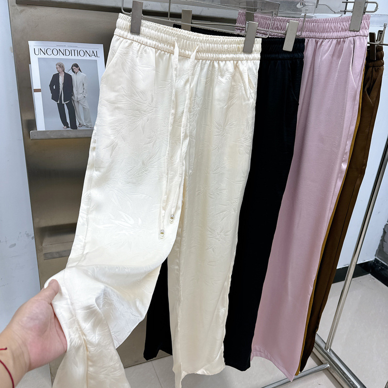韩版直筒裤女夏季新款高腰宽松显瘦百搭休闲阔腿裤舒适透气轻薄|undefined