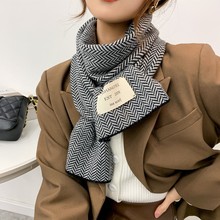 围巾女冬季高级感仿羊绒针织围脖韩版百搭学生时尚加厚保暖披肩