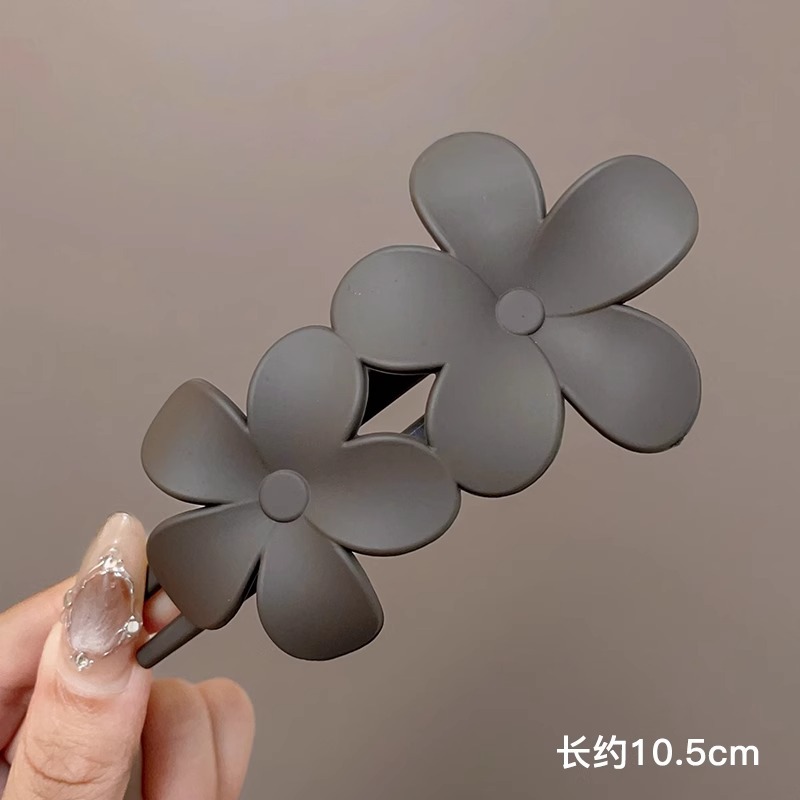 Temperamento flor agarrar clips de cabello de mujer de alto nivel gran cabeza trasera un clip de cabello de boca de pato clips de cabello tocado