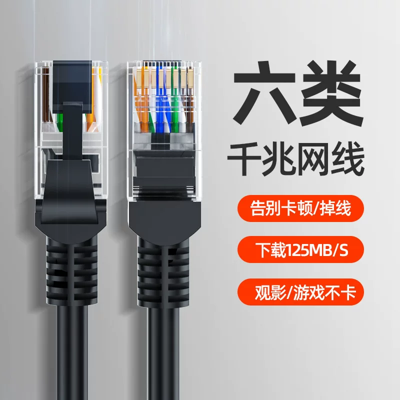Оптовый набор CAT6 витая пара без экранирования, гигабитный сетевой кабель, кабель питания и земли, кабель ethernet