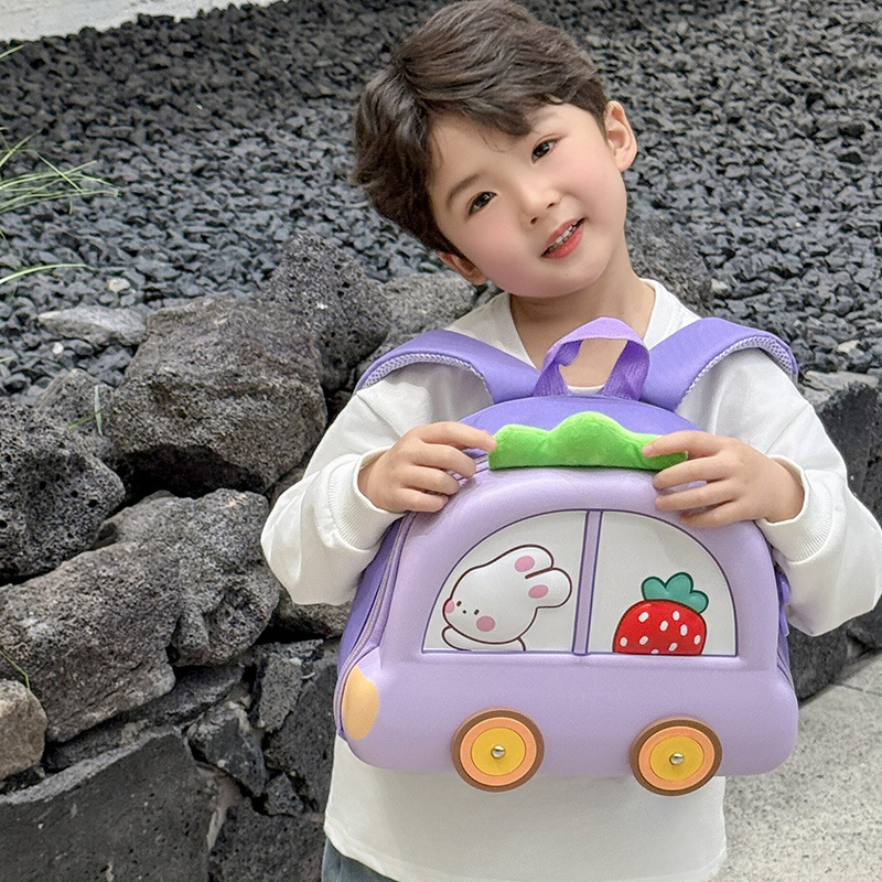 Nuevo lindo cartón de dibujos animados mochila de niños mochila de cáscara dura 3 - 6 años mochila de bebé ligera mochila de jardín de infantes