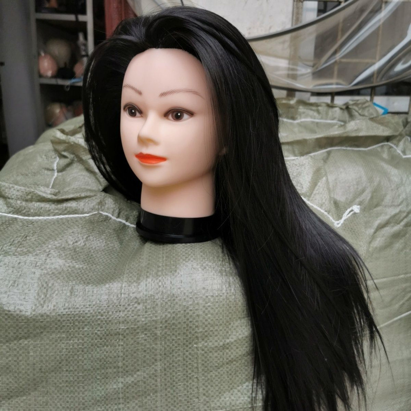 美发头模编发盘发练习学徒用假人头模型剪发化妆假发模特头可烫卷|undefined